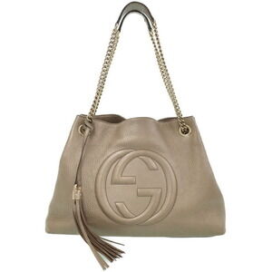 Gucci Soho Chain Tote pebbled leather Shoulder Bag